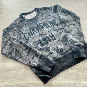 Todd Snyder X Champion Grey Camo Crew Sweater